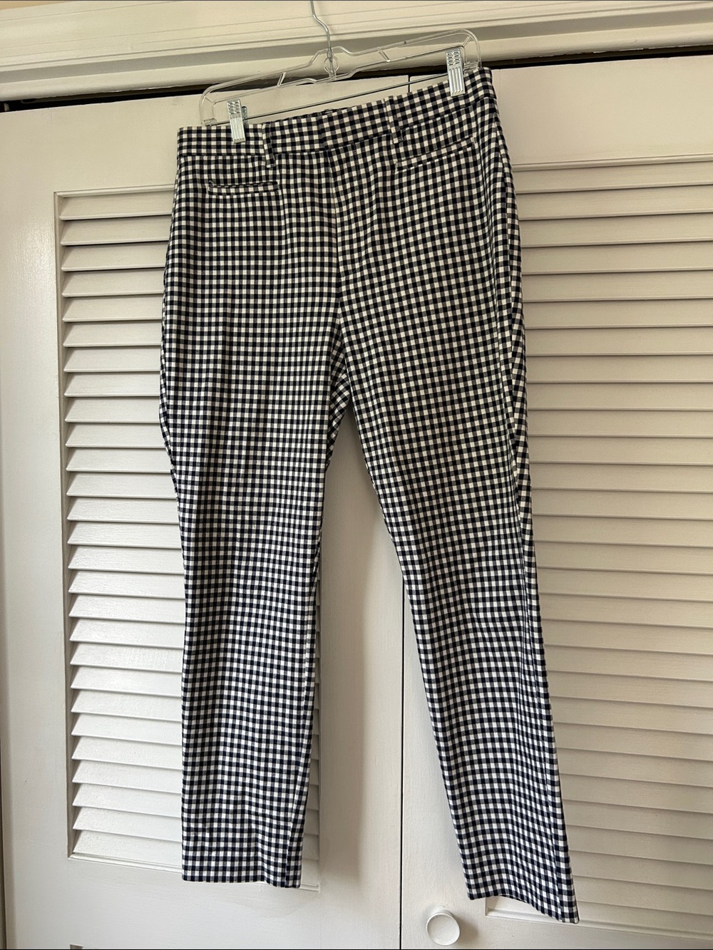 GAP Blue and White Gingham Chinos